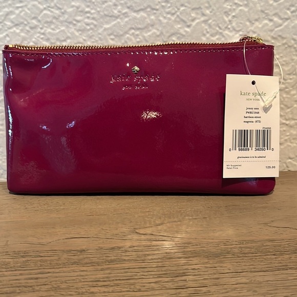 Kate Spade - Harrison Street Jenny Ann Wristlet Magenta New in box! Great gift! - Picture 1 of 9
